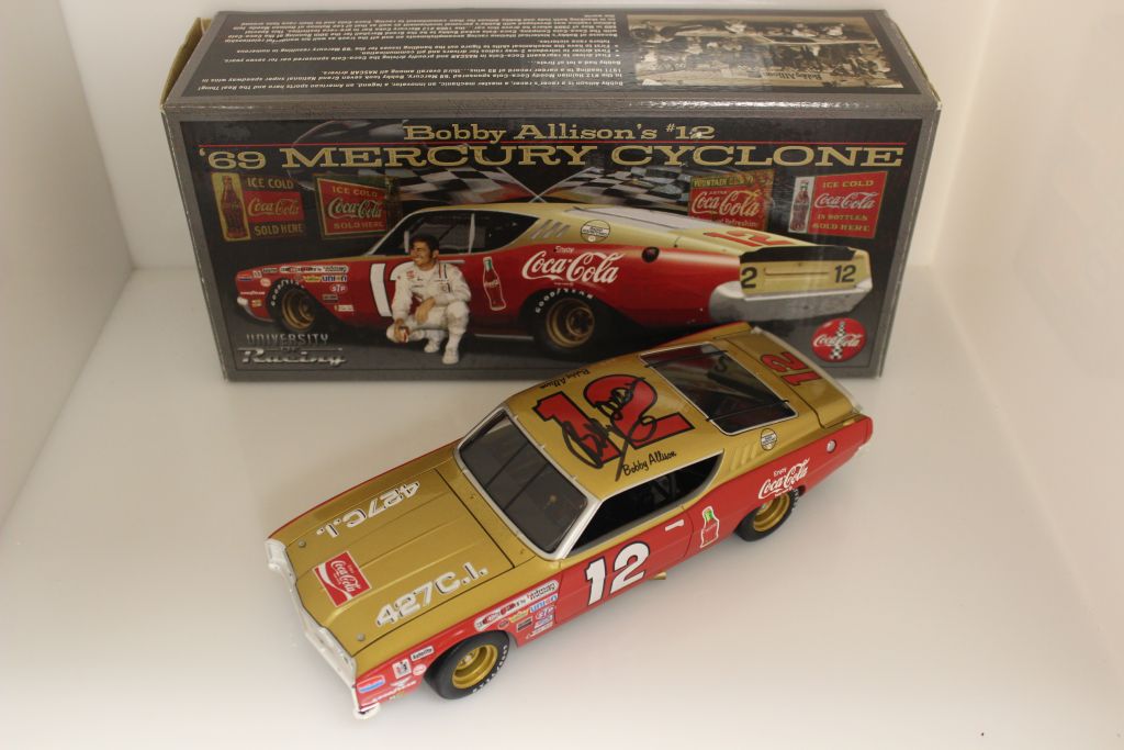 Bobby Allison #12 Autographed Coca-Cola 1969 Mercury Cyclone 1:24 